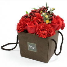 Load image into Gallery viewer, საპნის ბუკეტი Soap Flower Bouquet - Red Rose &amp; Carnation
